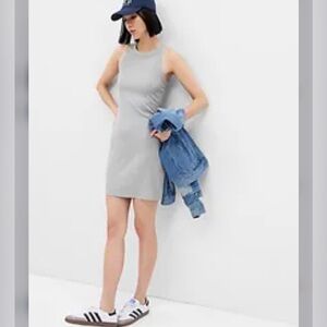 NWT GAP XL Tank Dress Ribbed Midi New Heather Grey